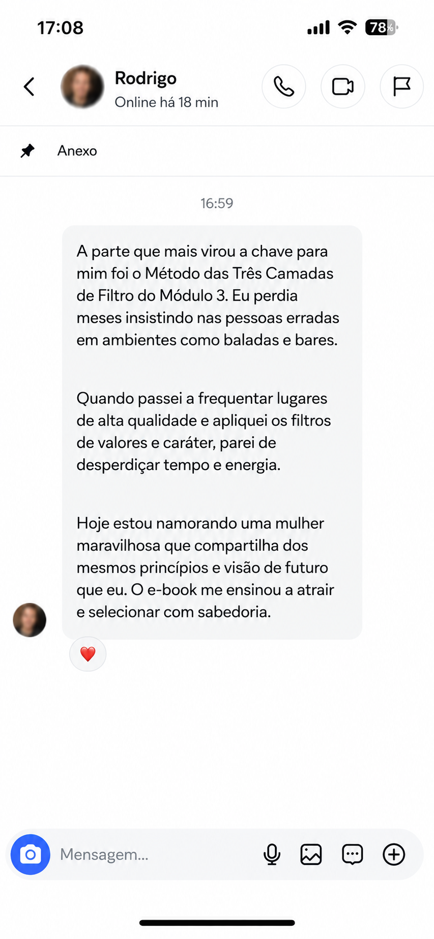 Depoimento real