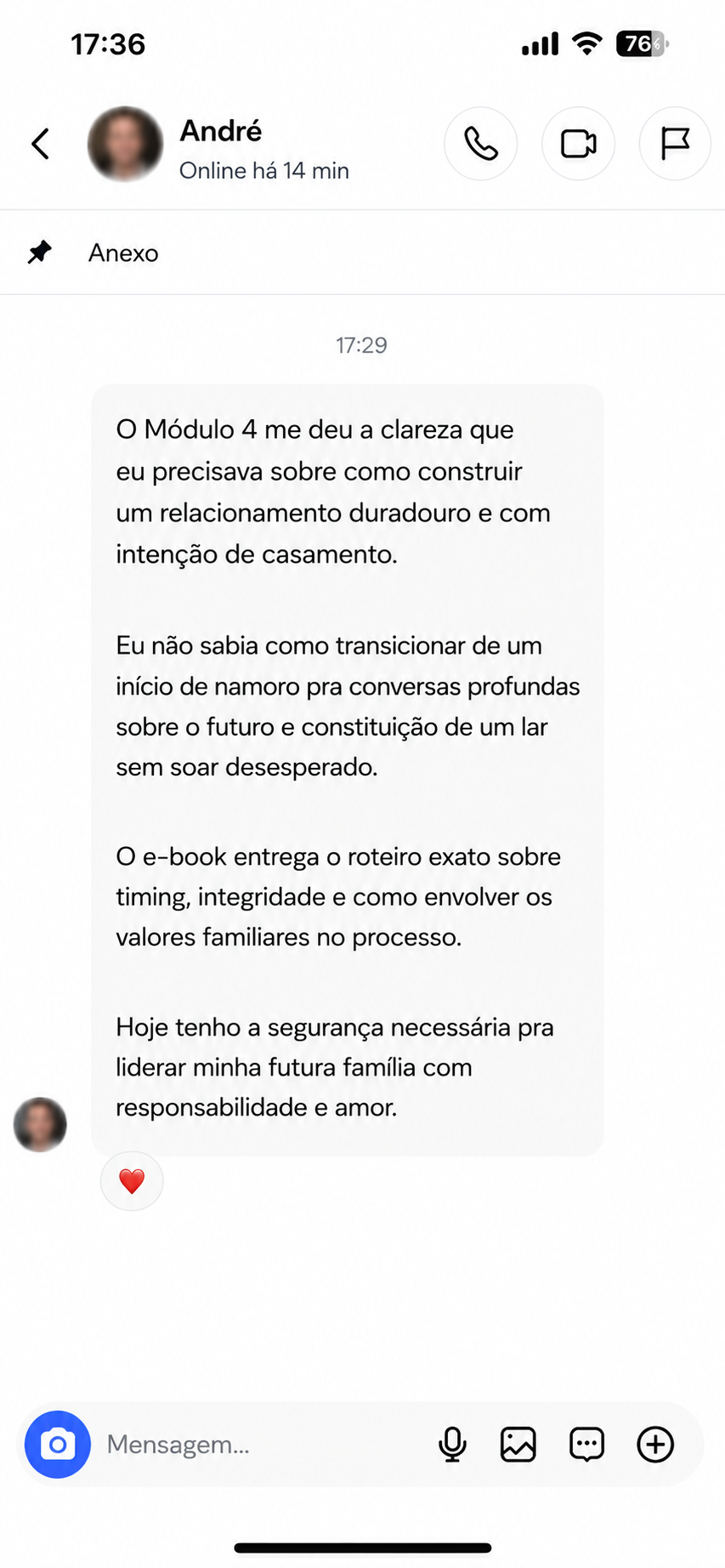 Depoimento real