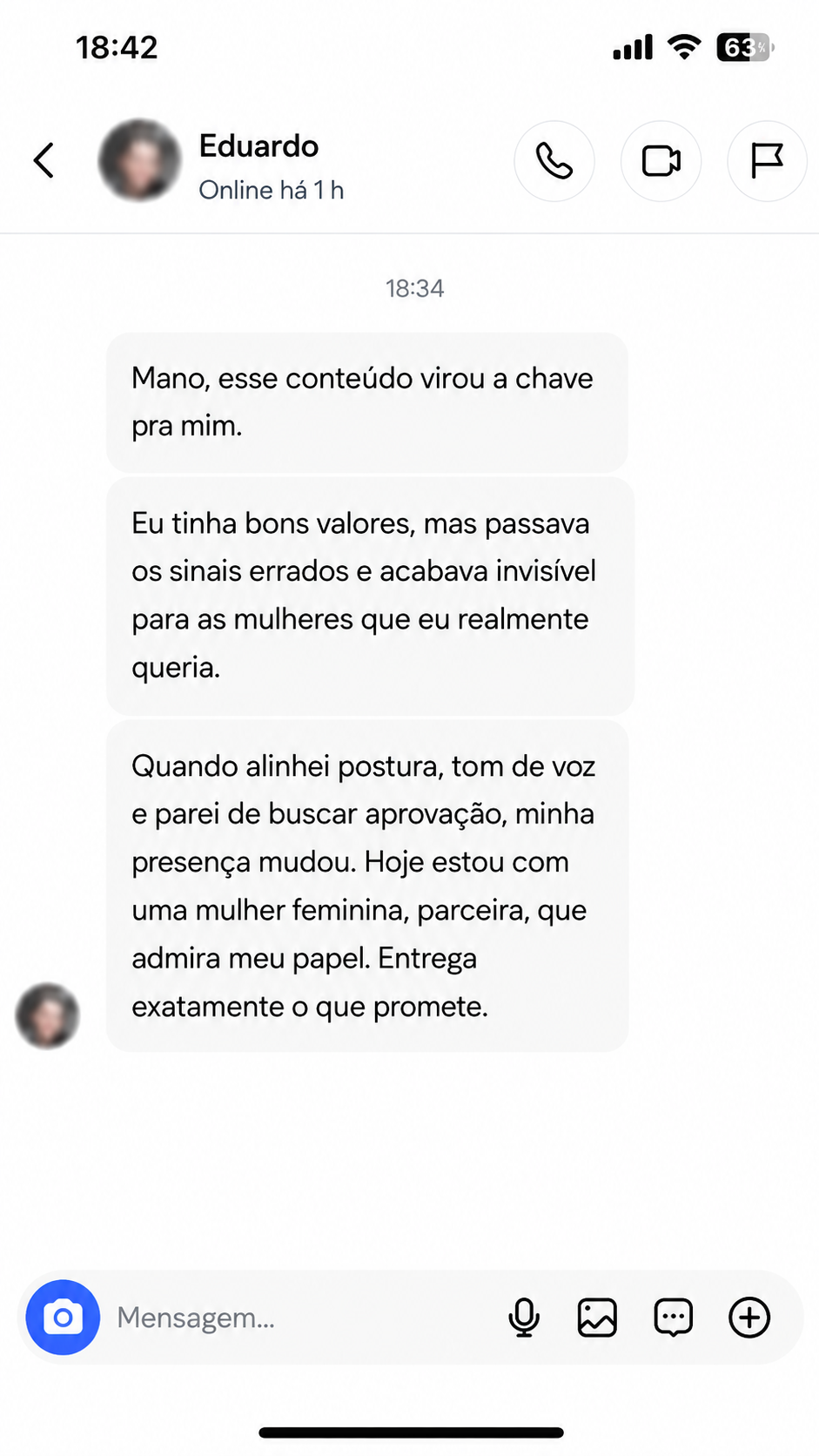 Depoimento real