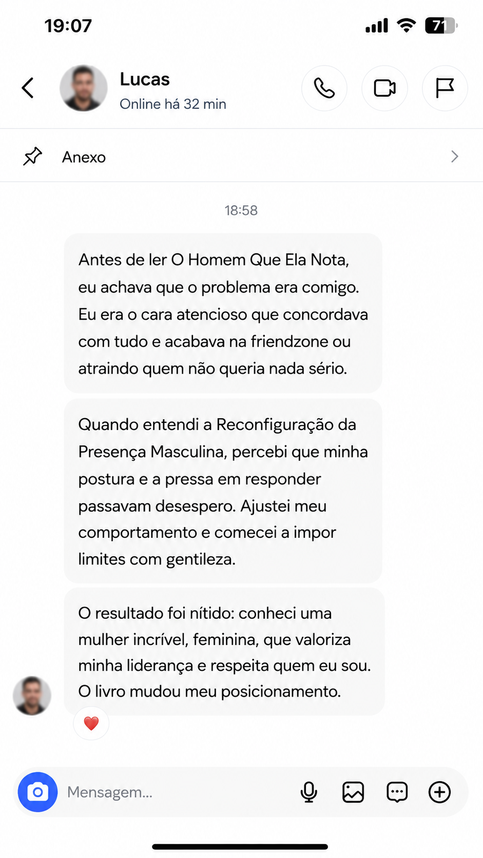 Depoimento real